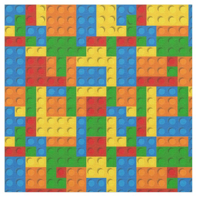 colourful plastic blocks fabric (Close Up)