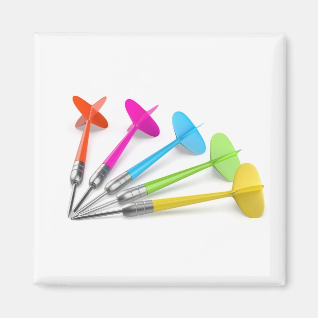 Colourful plastic darts magnet (Front)