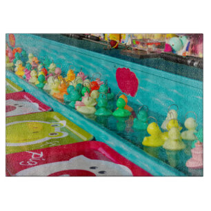 Colourful Plastic Fair Ducks Game Cutting Board