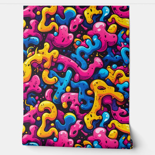 Colourful Playful Maximalist Design Wallpaper (Unrolling)