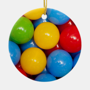 Colourful Playground Balls Ceramic Ornament
