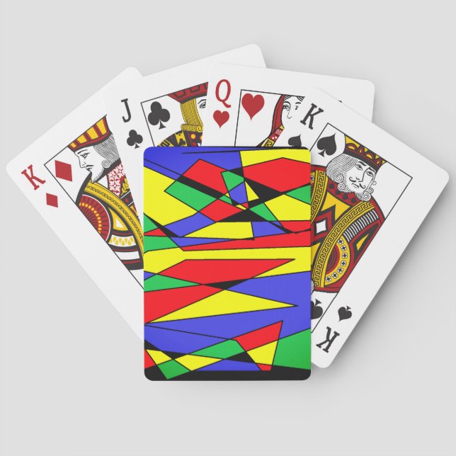 Colourful Playing Cards Abstract Multicolor (Back)