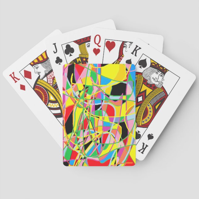 Colourful Playing Cards Multicolor Abstract (Back)