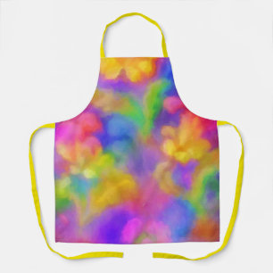 Colourful Plume Damask Apron