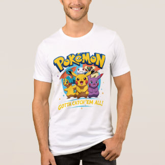 Colourful Pokemon Characters with 'Gotta Catch 'Em Tri-Blend Shirt