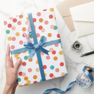 Colourful Polk a Dots Modern Wrapping Paper