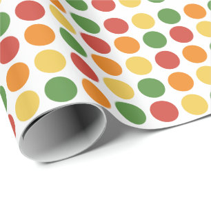 Colourful Polka Dot Baby Shower Birthday Wrapping Paper