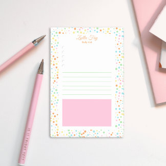 Colourful Polka Dot Back to School Essentials Post-it Notes