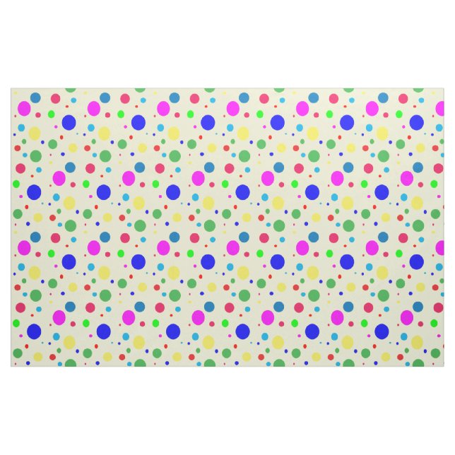 Colourful Polka Dot Bubble Balloons Fabric (Fat Quarter)