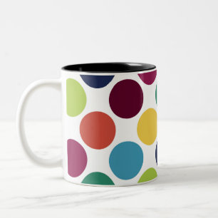 Colourful Polka Dot Bubble Round Dot Coffee Mug