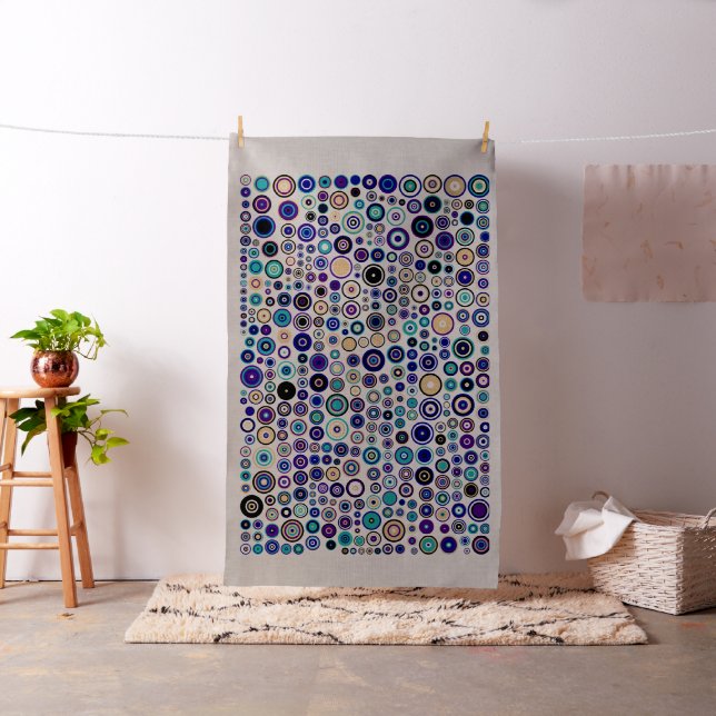 Colourful Polka Dot Circles Pattern #9 Fabric (In Situ)