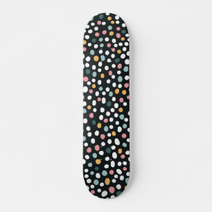 Colourful Polka Dot Confetti Pattern  Skateboard