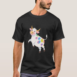 Colourful Polka Dot Cow for Animal Lovers T-Shirt