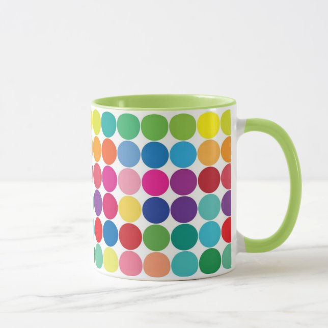 Colourful Polka Dot Cup Customise Mug (Right)