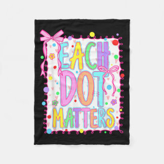 Colourful Polka Dot Fun Every Colour Counts Polka Fleece Blanket