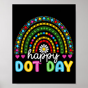 Colourful Polka Dot Fun Rainbow Colourful Polka Do Poster