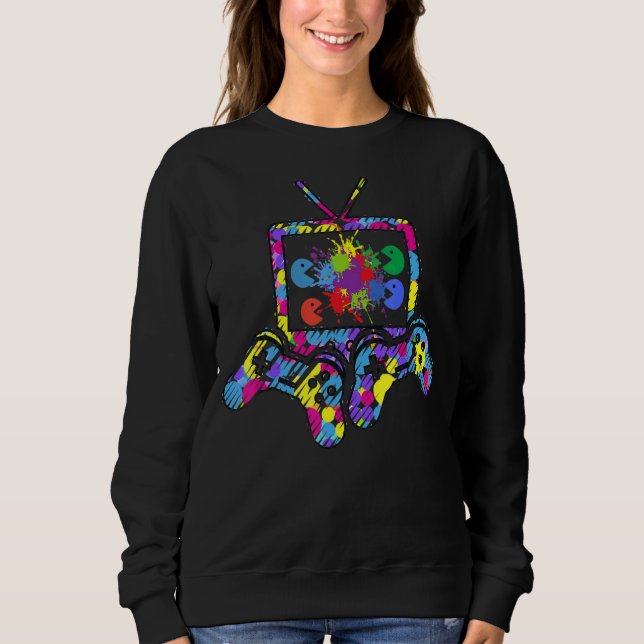 Colourful Polka Dot Game Controller International  Sweatshirt (Front)