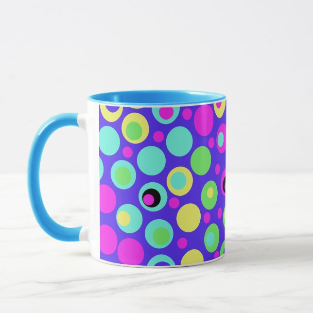 Colourful Polka Dot Party Mug (Left)