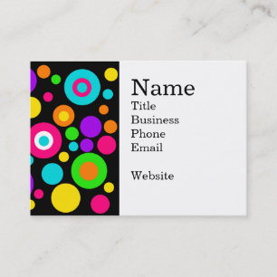Colourful Polka Dot Pattern Business Card