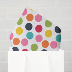 Colourful polka dot pattern tissue paper