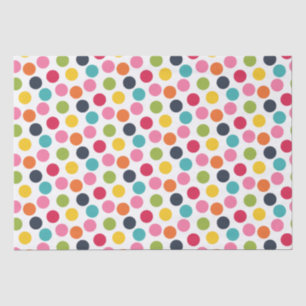 Colourful polka dot pattern tissue paper