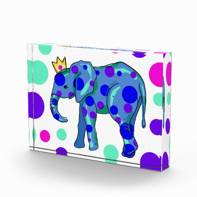 Colourful Polka Dot Photo Block (Right)