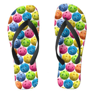 Colourful Polka Dot Pickleballs - Thongs