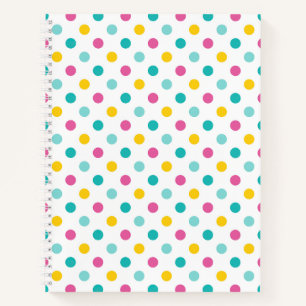 Colourful Polka Dot Seamless Pattern Notebook