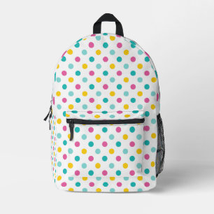Colourful Polka Dot Seamless Pattern Printed Backpack