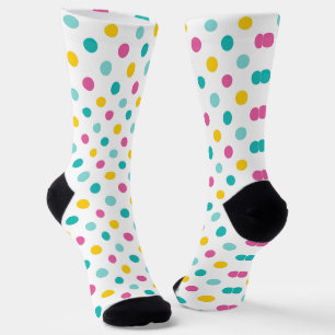Colourful Polka Dot Seamless Pattern Socks