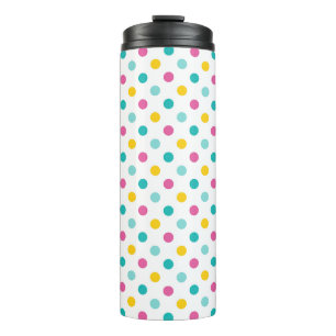 Colourful Polka Dot Seamless Pattern Thermal Tumbler