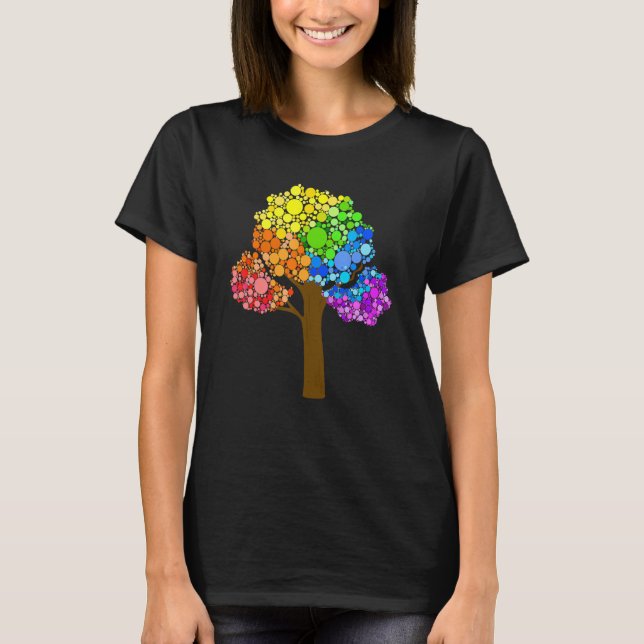 Colourful Polka Dot Tree International Dot Day Tea T-Shirt (Front)