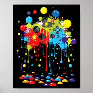 Colourful Polka Dot Video Game Dot Day Outfit Poster