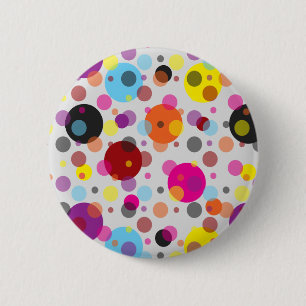 Colourful Polka Dots 6 Cm Round Badge
