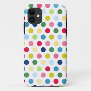 Colourful polka dots iPhone 11 case