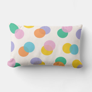 Colourful Polka Dots Confetti Kids Lumbar Cushion