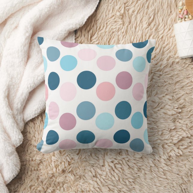 Colourful Polka Dots Cushion (Blanket)