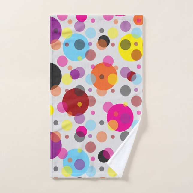 Colourful Polka Dots Hand Towel (Hand Towel)