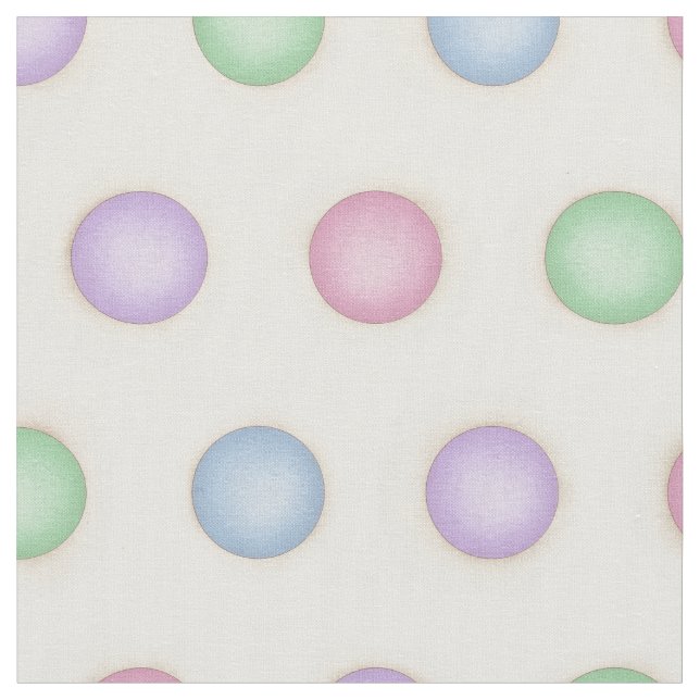 Colourful Polka Dots in Distressed Pastels (medium Fabric (Close Up)
