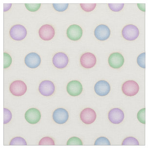 Colourful Polka Dots in Distressed Pastels (small) Fabric