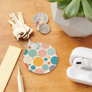 Colourful Polka Dots Key Ring