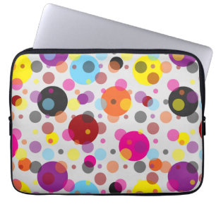 Colourful Polka Dots Laptop Sleeve
