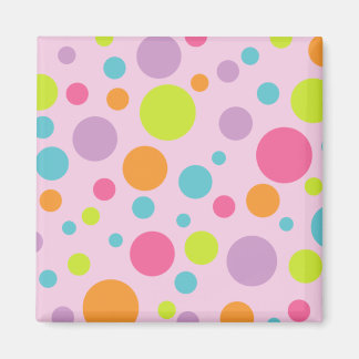 Colourful Polka Dots Magnet