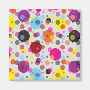 Colourful Polka Dots Magnet