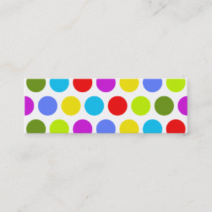 Colourful Polka Dots Mini Business Card