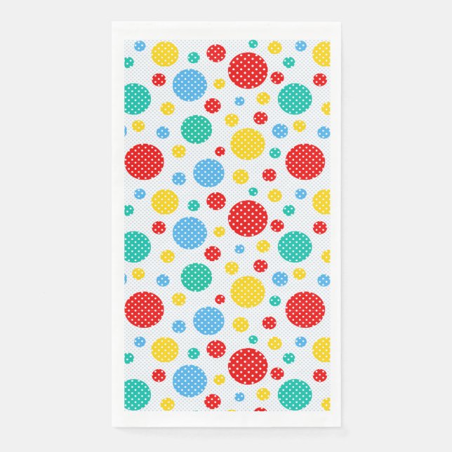 Colourful Polka Dots  Napkin (Front)