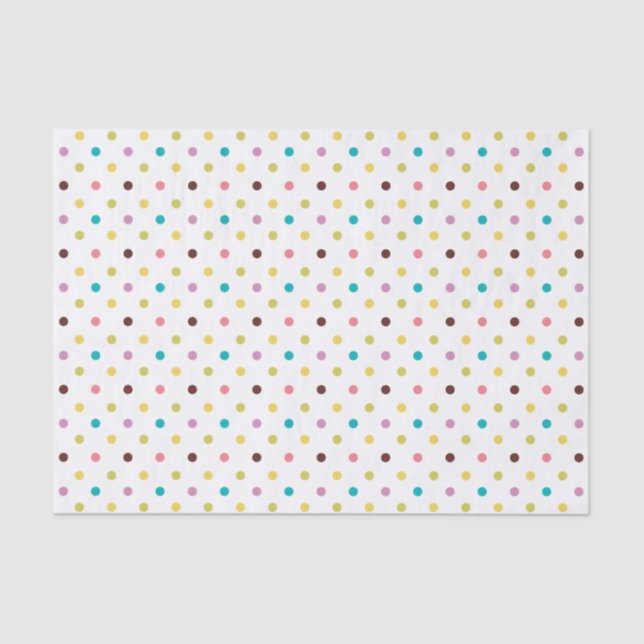 Colourful Polka Dots Pattern Tissue Paper (Front)