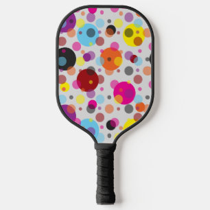 Colourful Polka Dots Pickleball Paddle
