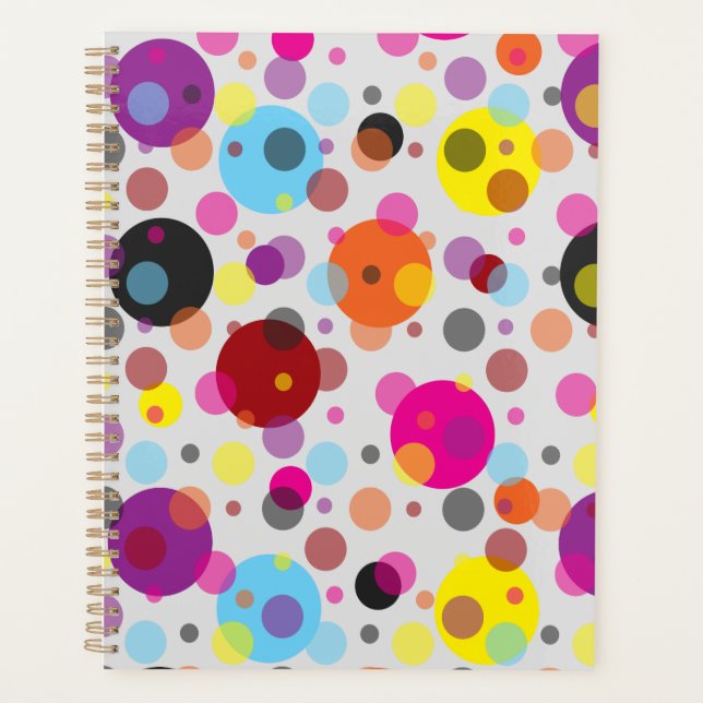 Colourful Polka Dots Planner (Front)