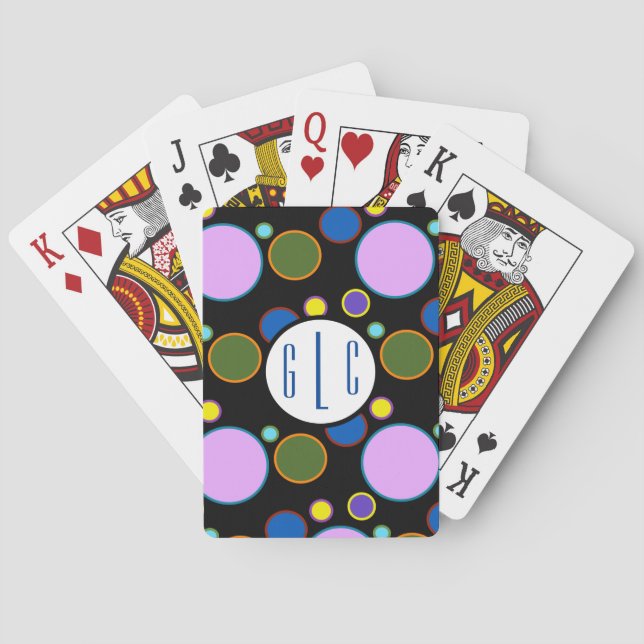 Colourful Polka Dots Playing Cards (Back)